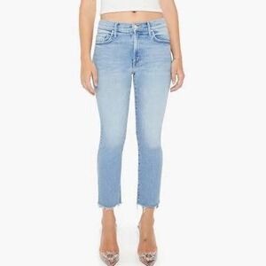 Mother Lil Insider Crop Step Fray Jeans Limited Edition High Rise Stretch 29